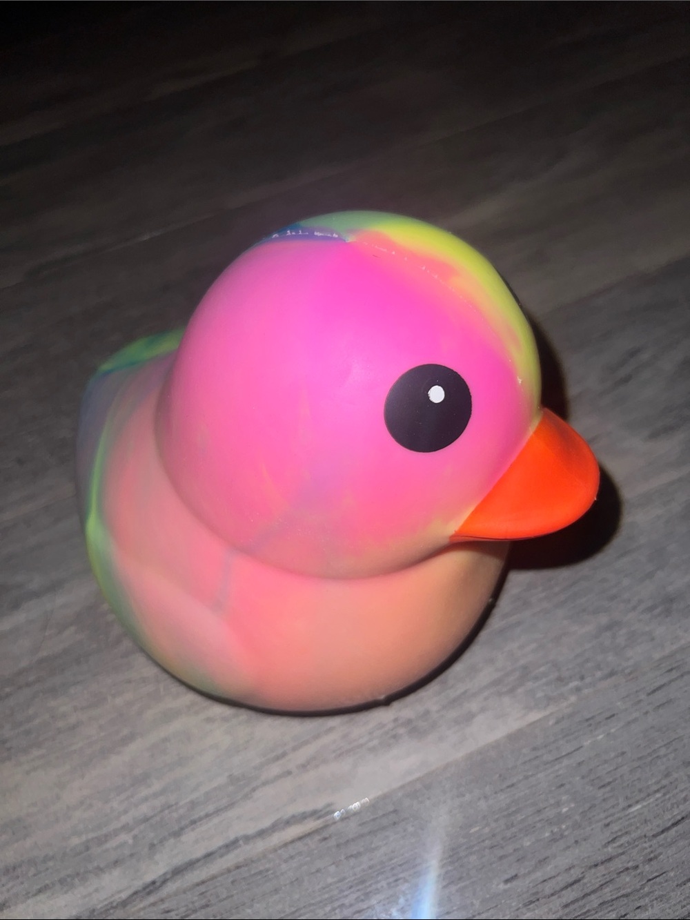 Neon Tie-Dye Duck Squishy